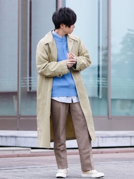 「UNIQLO U」｜「アイテム（福袋/福箱）」を使った、GPさん（メンズ・163cm）の冬コーディネート