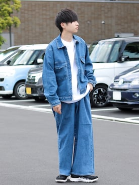 「EDWIN（エドウィン）のアイテム（セットアップ）」を使った、GPさん（メンズ・163cm）の春コーディネート