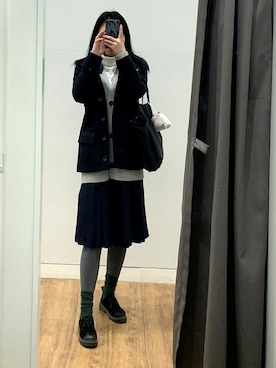 「日常」｜「アイテム（ダッフルコート）」を使った、KreuzRoseさん（レディース・164cm）の冬コーディネート