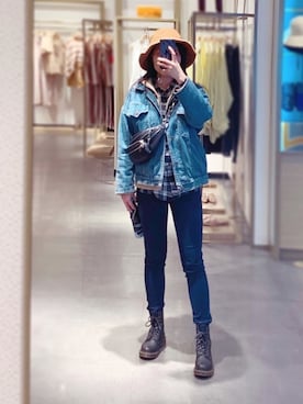 「日常」｜「アイテム（ブーツ）」を使った、KreuzRoseさん（レディース・164cm）の春コーディネート