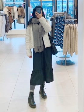 「日常」｜「アイテム（ハンチング/ベレー帽）」を使った、KreuzRoseさん（レディース・164cm）の冬コーディネート