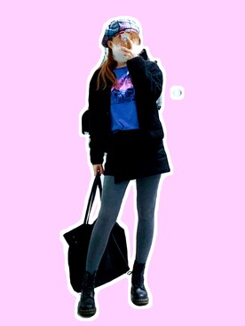「休闲」｜「アイテム（その他アウター）」を使った、KreuzRoseさん（レディース・164cm）の春コーディネート