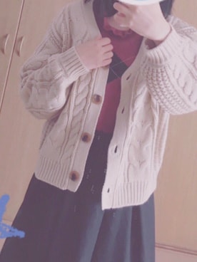 「ハニーズ」｜「アイテム（その他アウター）」を使った、夢音さん（レディース・164cm）の秋コーディネート