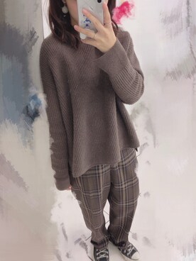 「アイテム（ピアス（両耳用））」を使った、Sakusakuさん（レディース・151cm・20代）の秋コーディネート