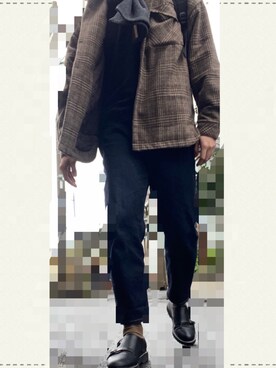 「TOMMY HILFIGER（トミーヒルフィガー）のアイテム（マフラー）」を使った、かうさん（メンズ・173cm）の冬コーディネート