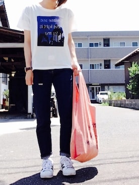 「ANOTHER BRANCH（アナザーブランチ）のアイテム（トップス）」を使った、しま。さん（レディース・155cm）の春コーディネート