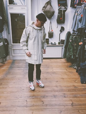 「A.P.C.（アーペーセー）のアイテム（ニットキャップ/ビーニー）」を使った、Kayさん（メンズ・185cm）の夏コーディネート