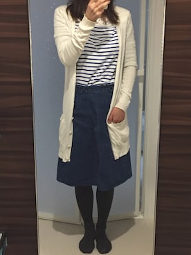 「OZOC（オゾック）のアイテム（カーディガン/ボレロ）」を使った、rikka さん（レディース・158cm）の秋コーディネート