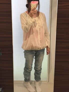 「axes femme（アクシーズファム）のアイテム（タンクトップ）」を使った、rikka さん（レディース・158cm）の春コーディネート