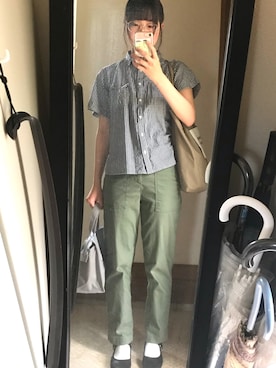 「SVEC（シュベック）のカンフーシューズ kung fu Shoes / ストラップパンプス（バレエシューズ）」を使った、hinaさん（レディース・157cm）の夏コーディネート