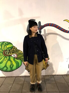 「planet（planet）のアイテム（トップス）」を使った、彭婉さん（レディース・160cm）の春コーディネート