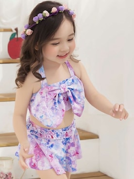 「子供服」｜「アイテム（水着/着物・浴衣）」を使った、KidsTeddyさん（キッズ・100cm）の夏コーディネート