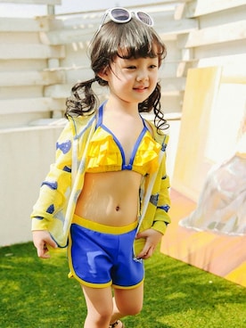 「子供服」｜「アイテム（水着/着物・浴衣）」を使った、KidsTeddyさん（キッズ・100cm）の夏コーディネート