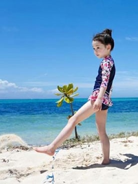 「子供服」｜「アイテム（水着/着物・浴衣）」を使った、KidsTeddyさん（キッズ・100cm）の夏コーディネート