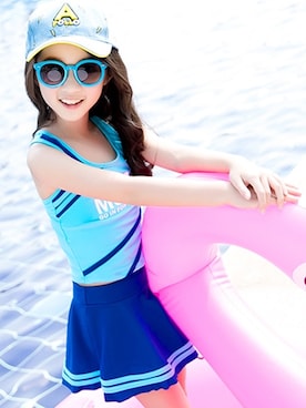 「子供服」｜「アイテム（水着/着物・浴衣）」を使った、KidsTeddyさん（キッズ・100cm）の夏コーディネート