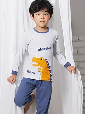 Teddyshop テディショップ の キャラクター柄ふんわりコットン長袖ルームウェアパジャマ 上下2点セット ルームウェア パジャマ Wear