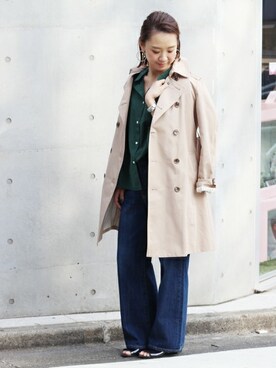 「JOURNAL STANDARD relume（ジャーナルスタンダード　レリューム）のアイテム（トレンチコート）」を使った、miyaさん（レディース・160cm）の春コーディネート