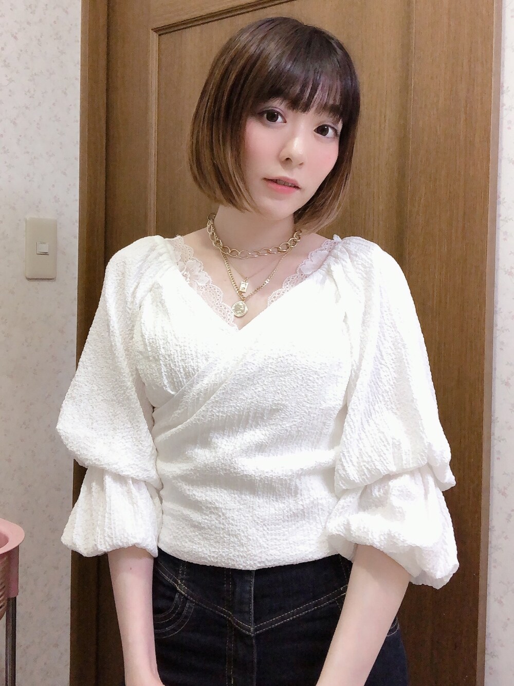  PARTY - ロイヤルパーティー★新品未使用★スフレブラウス★ホワイト ROYAL PARTY（ロイヤルパーティー）の「スフレブラウス（シャツ