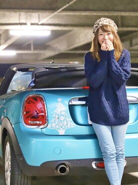 「Casselini（キャセリーニ）のアイテム（ハンチング/ベレー帽）」を使った、kanaさん（レディース・158cm）の冬コーディネート