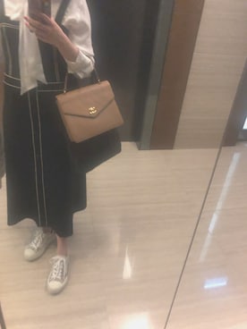 「sandro（サンドロ）のアイテム（ワンピース/ドレス）」を使った、Amelie Ong さん（レディース・160cm）の春コーディネート