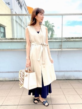 「トートバッグ」｜「アイテム（財布/小物）」を使った、nano・universe ららぽーとTOKYO-BAY Womensさん（レディース・160cm）の夏コーディネート