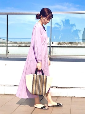 「Lilas Campbell（リラキャンベル）のアイテム」を使った、nano・universe ららぽーとTOKYO-BAY Womensさん（レディース・160cm）の夏コーディネート