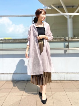 「NANO universe（ナノユニバース）のアイテム（タンクトップ）」を使った、nano・universe ららぽーとTOKYO-BAY Womensさん（レディース・170cm）の夏コーディネート