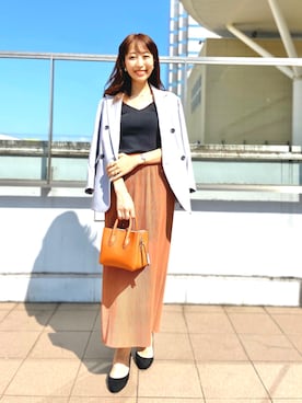 「NANO universe（ナノユニバース）のアイテム（アンサンブル）」を使った、nano・universe ららぽーとTOKYO-BAY Womensさん（レディース・170cm）の夏コーディネート