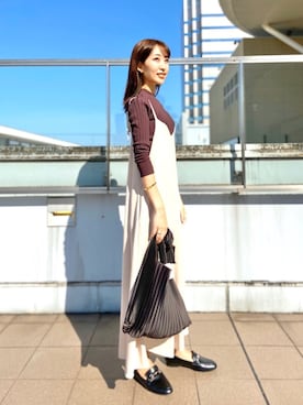「NANO universe（ナノユニバース）のアイテム（サロペット/オーバーオール）」を使った、nano・universe ららぽーとTOKYO-BAY Womensさん（レディース・170cm）の夏コーディネート