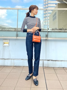 「SOMETHING（サムシング）のSOMETHING/TUBE STRAIGHT（デニムパンツ）」を使った、nano・universe ららぽーとTOKYO-BAY Womensさん（レディース・170cm）の夏コーディネート