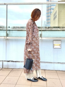 「MARCO BIANCHINI（マルコビアンチーニ）のアイテム（ショルダーバッグ）」を使った、nano・universe ららぽーとTOKYO-BAY Womensさん（レディース・154cm）の秋コーディネート