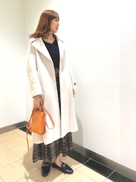 「NANO universe（ナノユニバース）のアイテム（チェスターコート）」を使った、nano・universe ららぽーとTOKYO-BAY Womensさん（レディース・170cm）の秋コーディネート