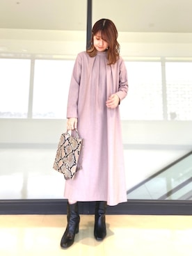 「アイテム（トートバッグ、その他）」を使った、nano・universe ららぽーとTOKYO-BAY Womensさん（レディース・158cm）の冬コーディネート