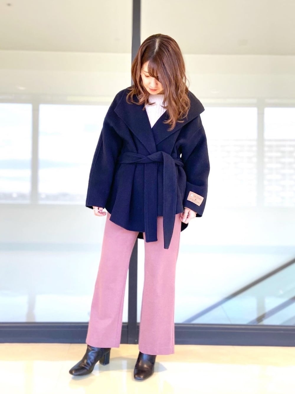 NANO universe ナノユニバース ダブルフェイスワイドテーラーコート