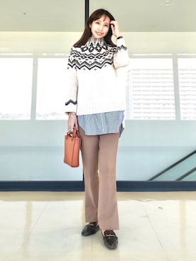 「YAHKI（ヤーキ）のアイテム」を使った、nano・universe ららぽーとTOKYO-BAY Womensさん（レディース・170cm）の冬コーディネート