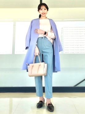 「NANO universe（ナノユニバース）のアイテム（ノーカラーコート）」を使った、nano・universe ららぽーとTOKYO-BAY Womensさん（レディース・170cm）の冬コーディネート