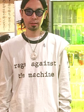 「black eye patch」｜「アイテム（アクセサリー）」を使った、志鎌英明さん（メンズ・170cm）の冬コーディネート
