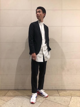 「ASTRAET（アストラット）のアイテム」を使った、Mitsui Kentaroさん（メンズ・186cm）の春コーディネート