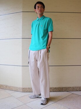 「SCYE BASICS（サイベーシックス）のアイテム（トップス）」を使った、Mitsui Kentaroさん（メンズ・186cm）の春コーディネート