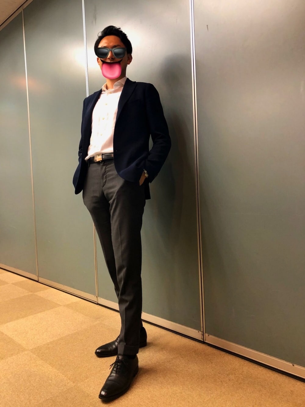 「lardini、pt01、鎌倉シャツ、grand seiko」｜「LARDINIのアイテム（テーラードジャケット、ブラック系）」を使った、matashita monsterさん（メンズ・177cm）の夏コーディネートの1枚目の写真