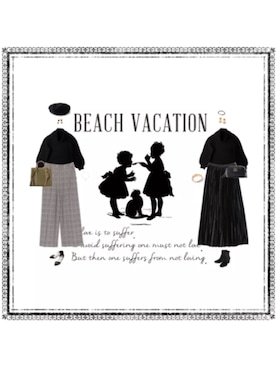「passage mignon/flaneur（パサージュミニョンフラヌール）のアイテム（ハンチング/ベレー帽）」を使った、ukiさん（レディース・172cm）の秋コーディネート
