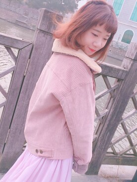 「Crisp（クリスプ）のアイテム（ブルゾン）」を使った、Satsukiさん（レディース・152cm）の秋コーディネート