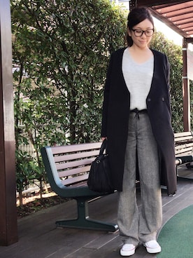 「CONVERSE（コンバース）のconverse（コンバース） ALL STAR OX（オールスターOX）（スニーカー）」を使った、もじゃさん（レディース・158cm）の冬コーディネート