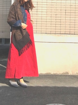 「SpRay PREMIUM（スプレイプレミアム）のアイテム（デニムジャケット）」を使った、Nさん（レディース・158cm）の冬コーディネート