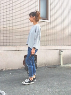 「CONVERSE（コンバース）のCONVERSE コンバース ジャック パーセル / JACK PURCEL（スニーカー）」を使った、Nさん（レディース・158cm）の春コーディネート