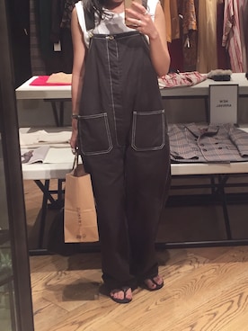 「Hanes」｜「アイテム（オールインワン・サロペット）」を使った、ayakaさん（レディース・156cm）の夏コーディネート