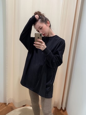 「Ungrid（アングリッド）のアイテム（レギンス/スパッツ）」を使った、庄司　未菜美さん（レディース・159cm）の冬コーディネート