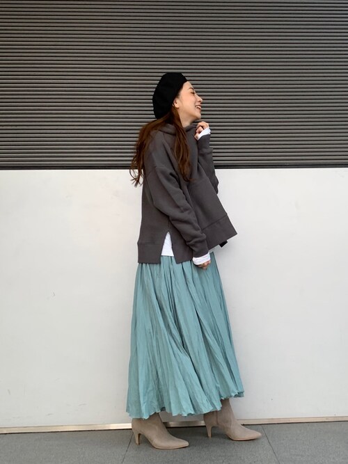 Ungrid庄司 未菜美さんのパーカー「スリットワイドパーカー(Ungrid|アングリッド)」を使ったコーディネート