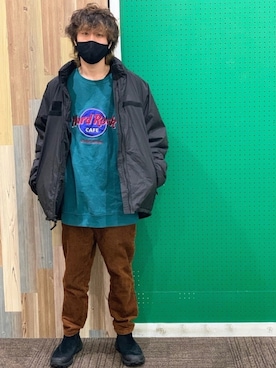 「MILITARY（ミリタリー）のU.S MILITARY / ユーエスミリタリー 19'S LEVEL 7 E.C.W.C.S PRIMALOFT JACKET "BLACK"/REG（ミリタリージャケット、ブラック系）」を使った、しょーまさん（メンズ・169cm）の冬コーディネート