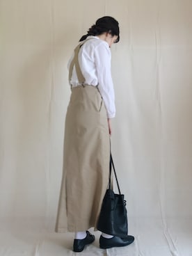 「FORK&SPOON（フォークアンドスプーン）のアイテム（バレエシューズ）」を使った、RIKAさん（レディース・168cm）の春コーディネート